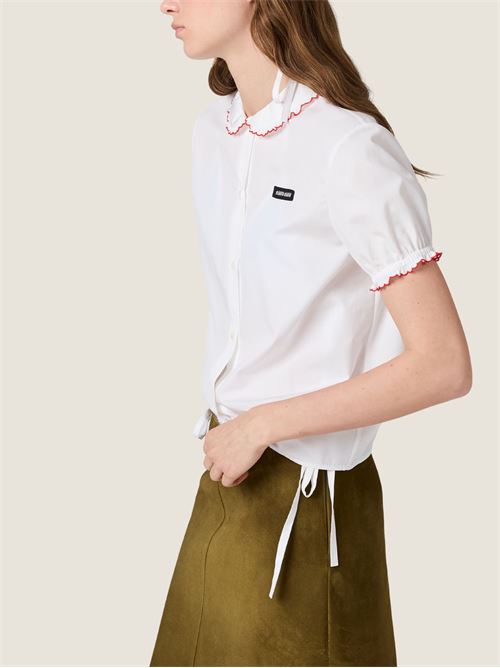 Camicia in popeline ricamata MIU MIU | MK2038197FF03DU